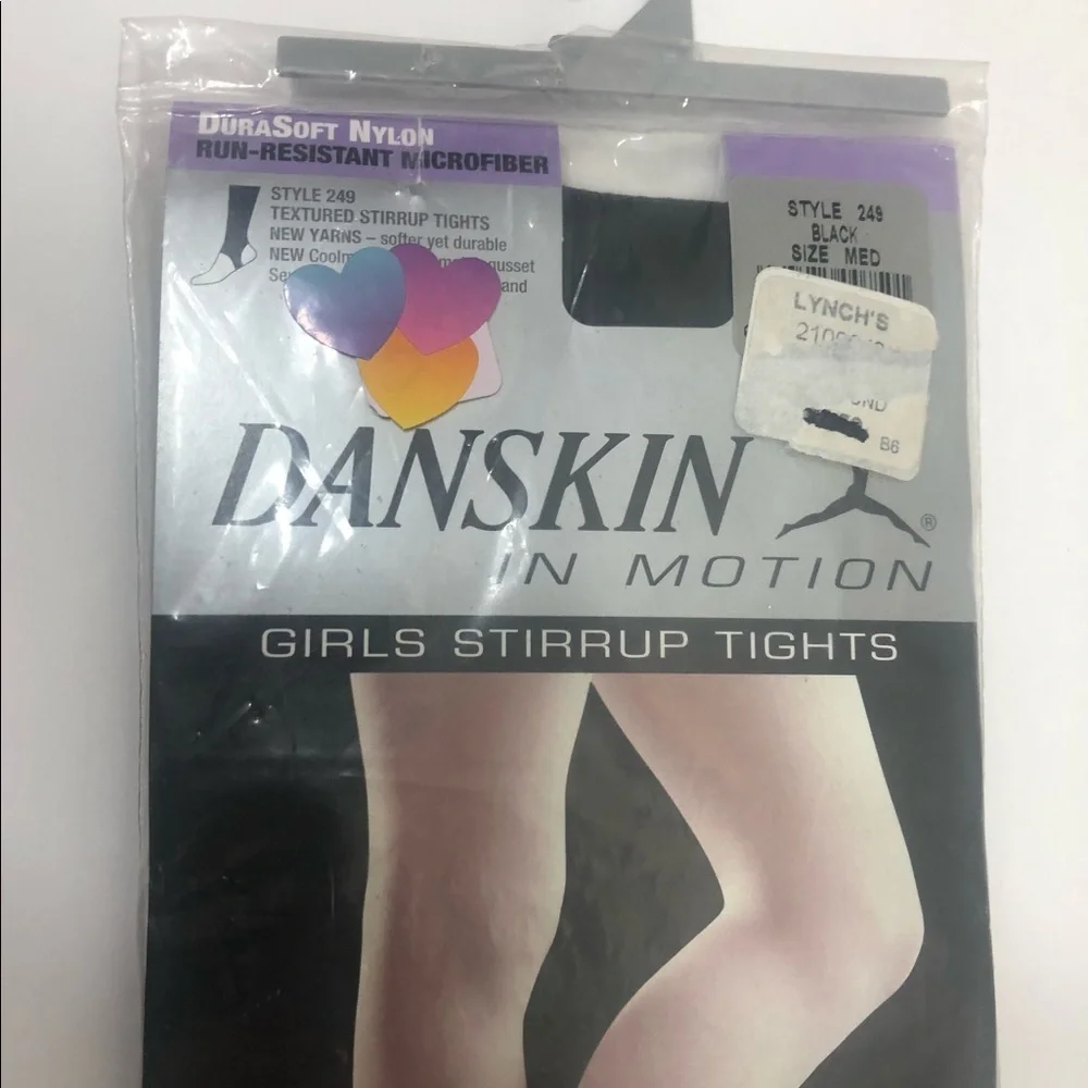 Danskin Girls Stirrup Tights Brand New